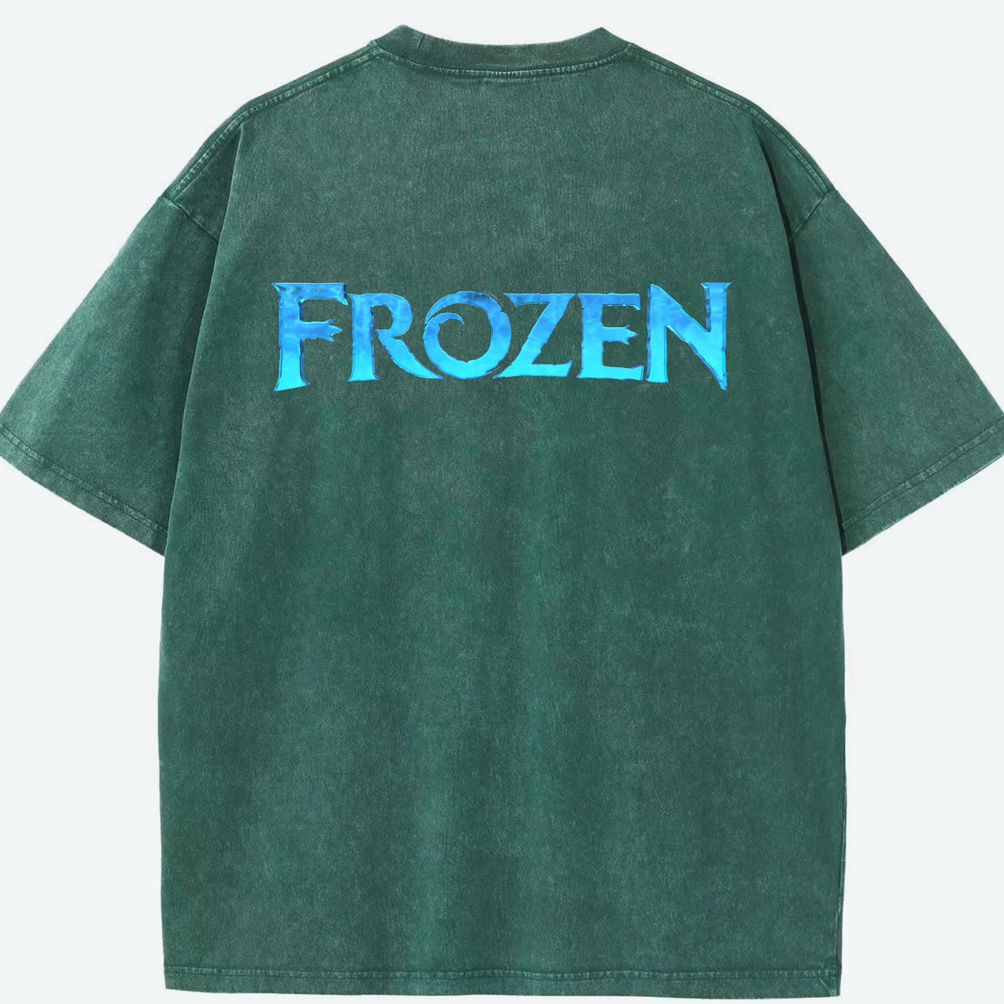 （画像用） アナと雪の女王 アンナ エルサ Frozen Anna Elsa 綿100% ヴィンテージ風 半袖Tシャツ（背面プリント）